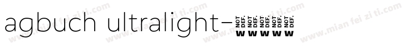 agbuch ultralight字体转换